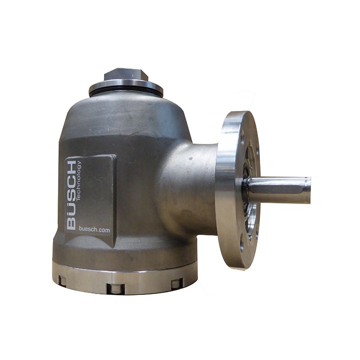 Bevel gearbox F10 with e-actuator driving flange in ATEX model