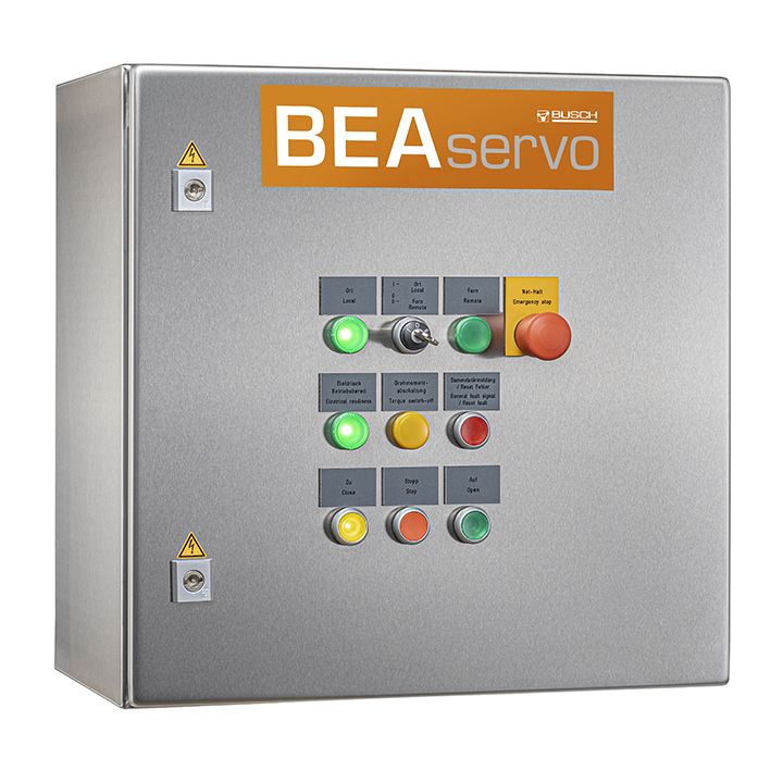 Control cabinet - with servo converter, touch panel, heating, integrated local operation and possible connection to a control system