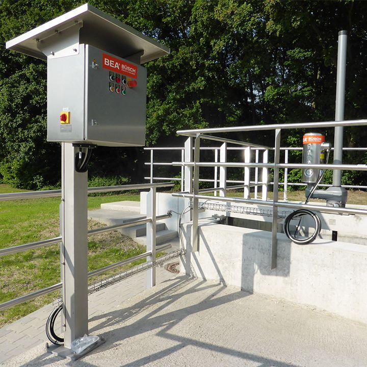 Technologia sterowania BÜSCH ze zdalną konserwacją, oczyszczalnia ścieków Mannheim, Niemcy